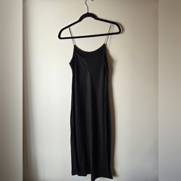 Helmut Lang Black Slip Midi Dress Size Small - Picture 3 of 6